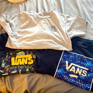 Lot of 3 vans shirts youth large